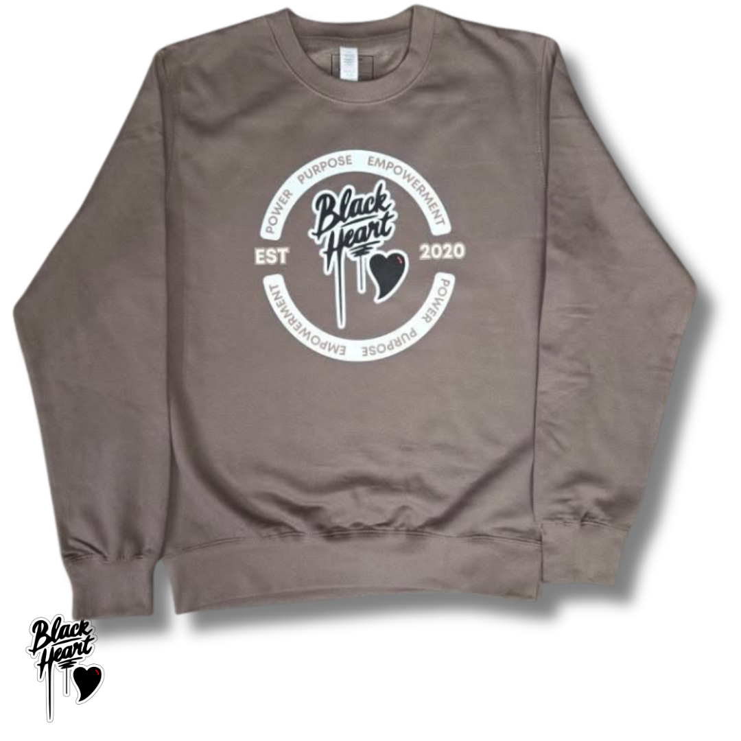 Power, Purpose & Empowerment Sweatshirt- Mocha