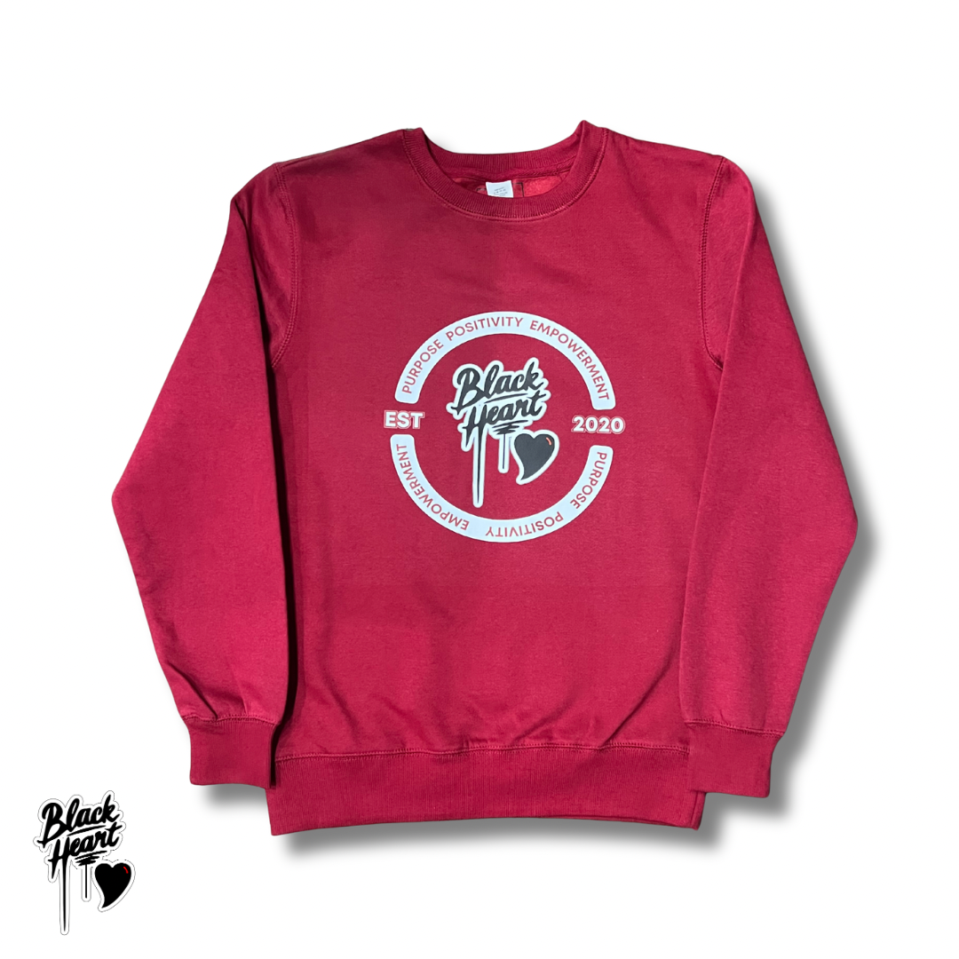 Power, Purpose & Empowerment Sweatshirt- Burgundy