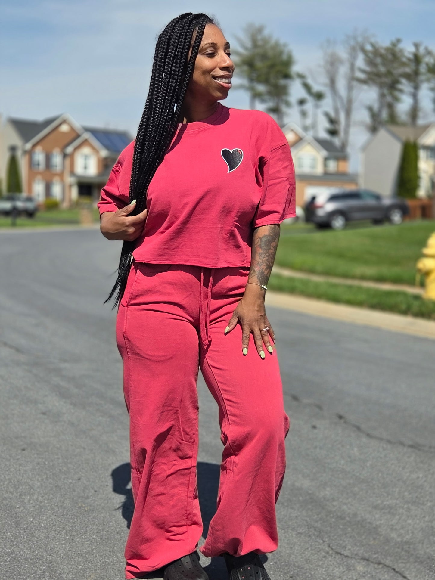 Black Heart Women’s Lounge Set