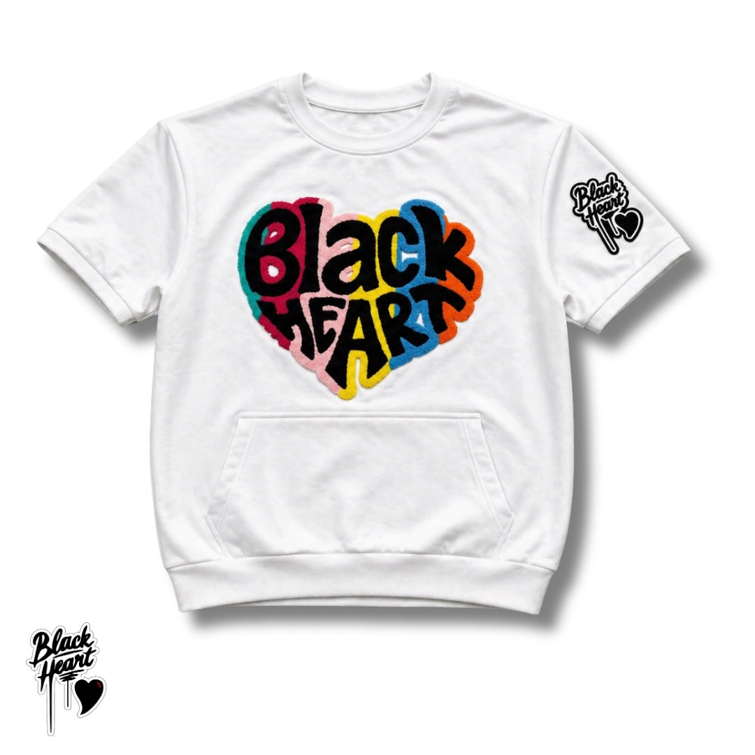 Black Heart Signature KISS Short Sleeve Sweatshirt – Black Heart410