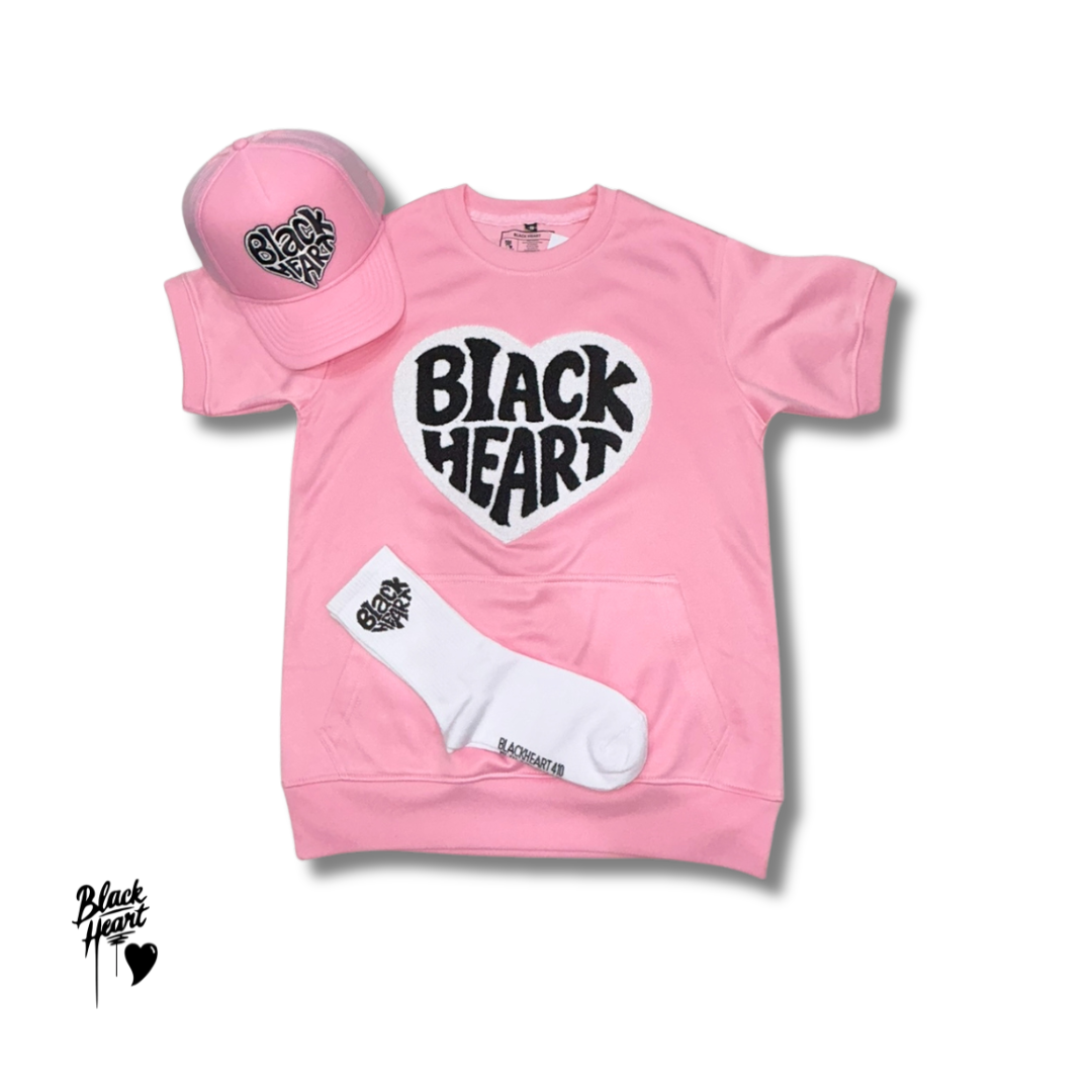 Unisex KISS Short-sleeve Sweatshirt - Baby Pink