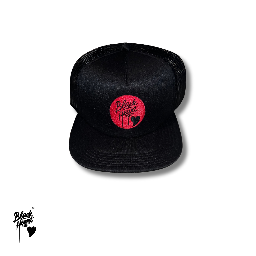 Classic Black Heart Logo Trucker Hats