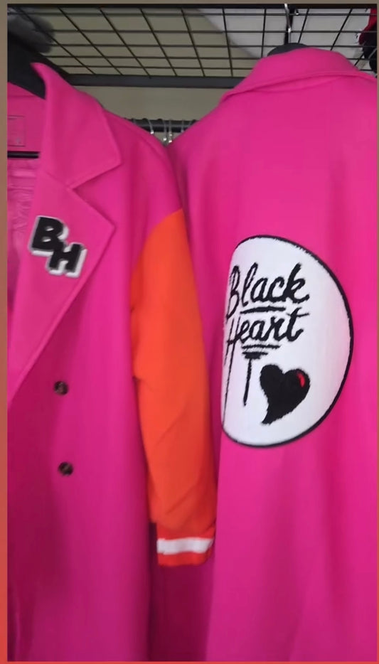 🖤 BLACK HEART STATEMENT OVERCOAT