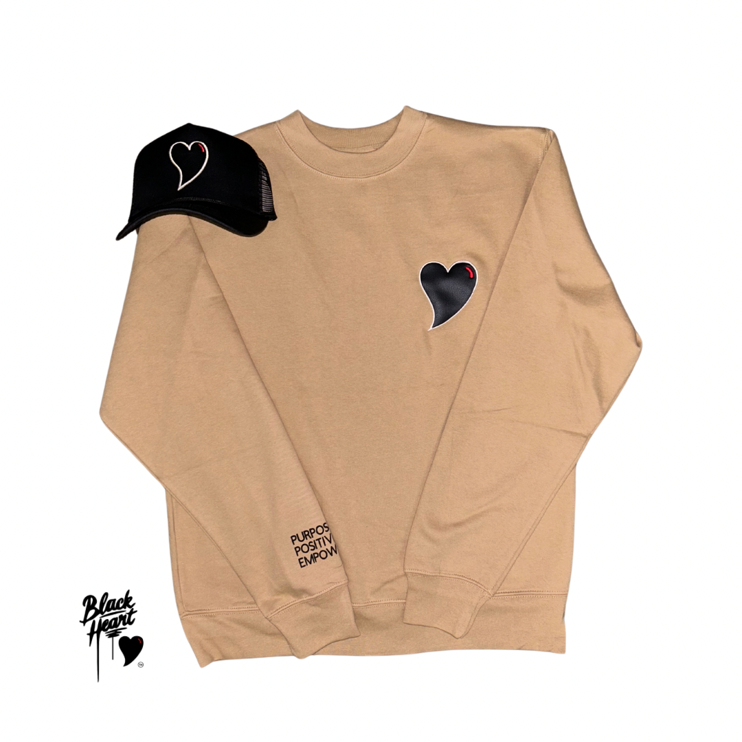 Perfect Heart Crewneck - Tan