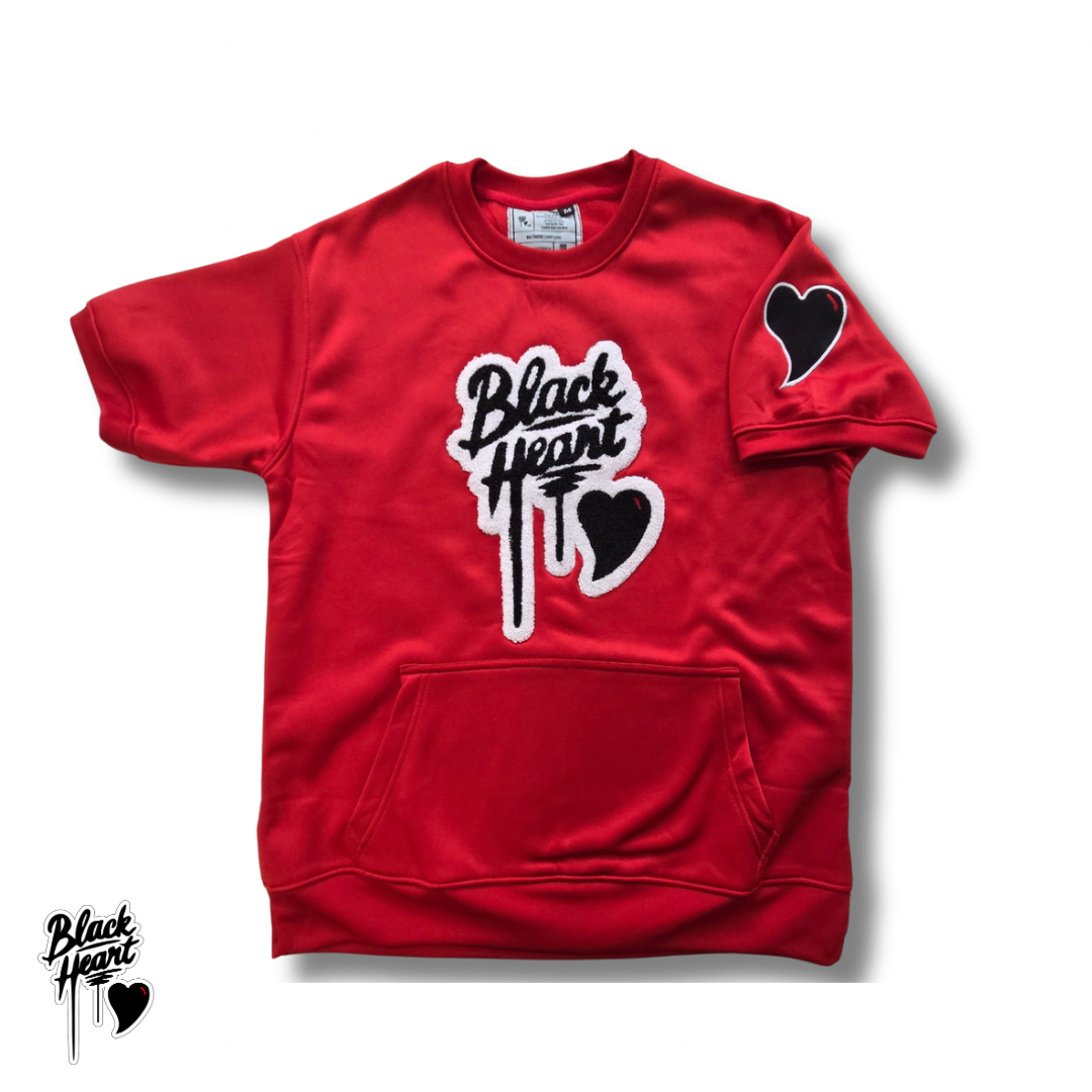 Black Heart Signature KISS Short Sleeve Sweatshirt – Black Heart410