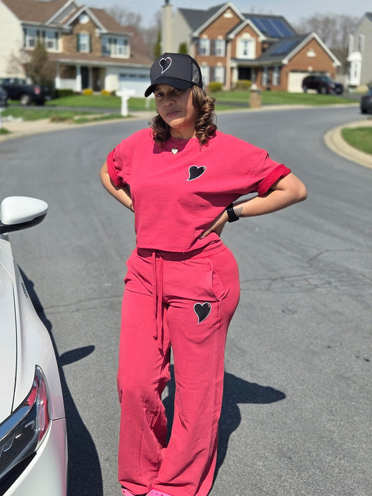 Black Heart Women’s Lounge Set