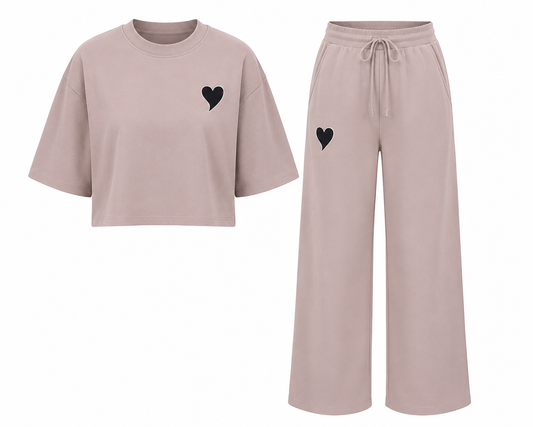 Black Heart Women’s Lounge Set