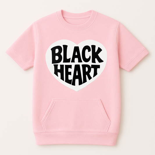 Unisex KISS Short-sleeve Sweatshirt - Baby Pink