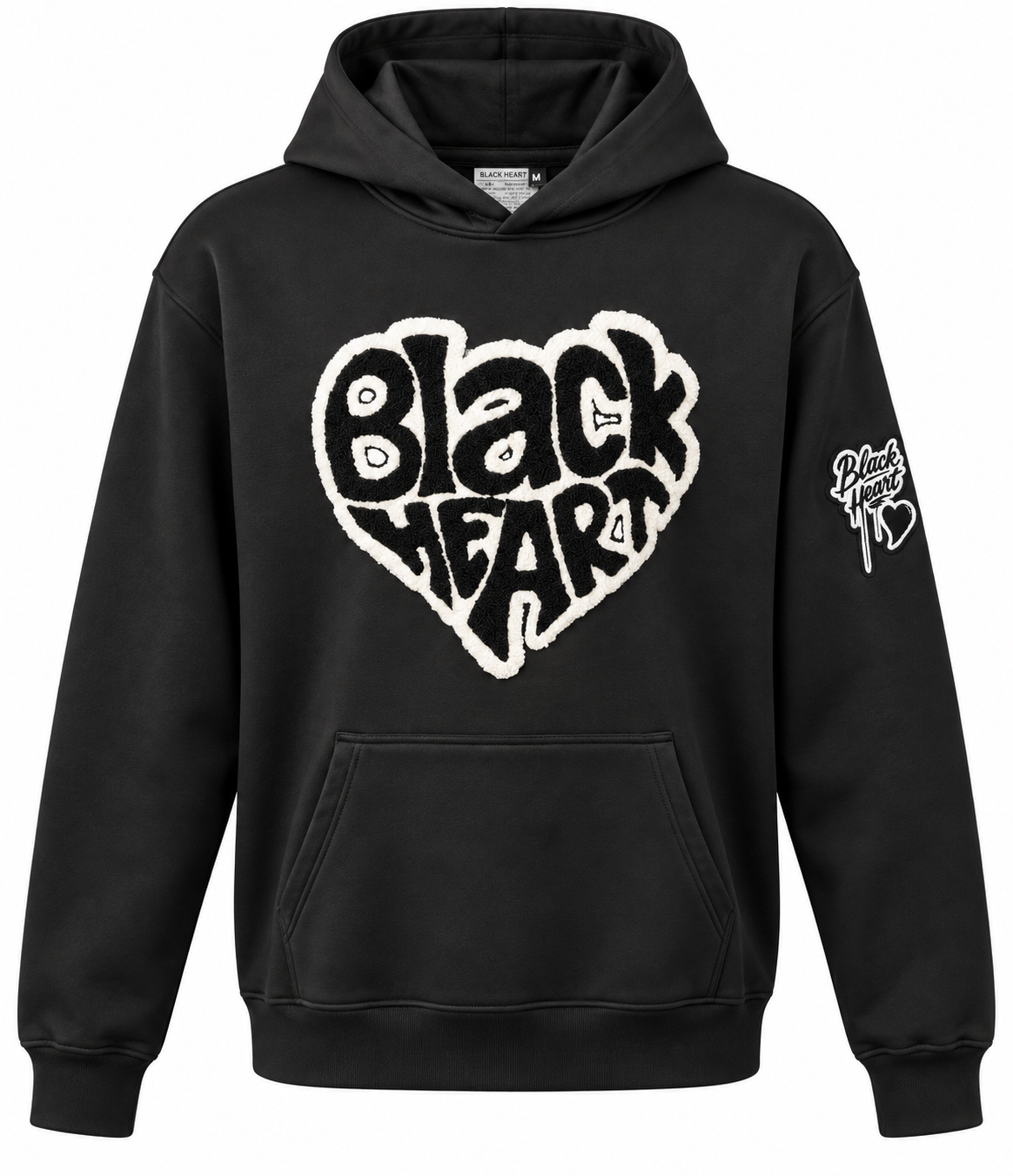 Black Heart Signature KISS Hoodie- Black