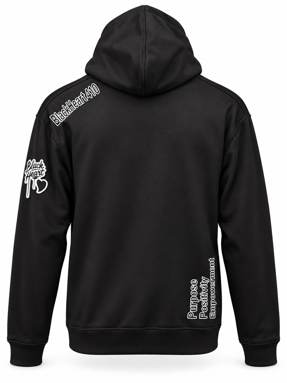 Black Heart Signature KISS Hoodie- Black