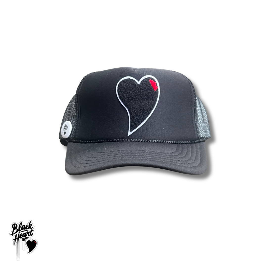 Black Heart Trucker Hat