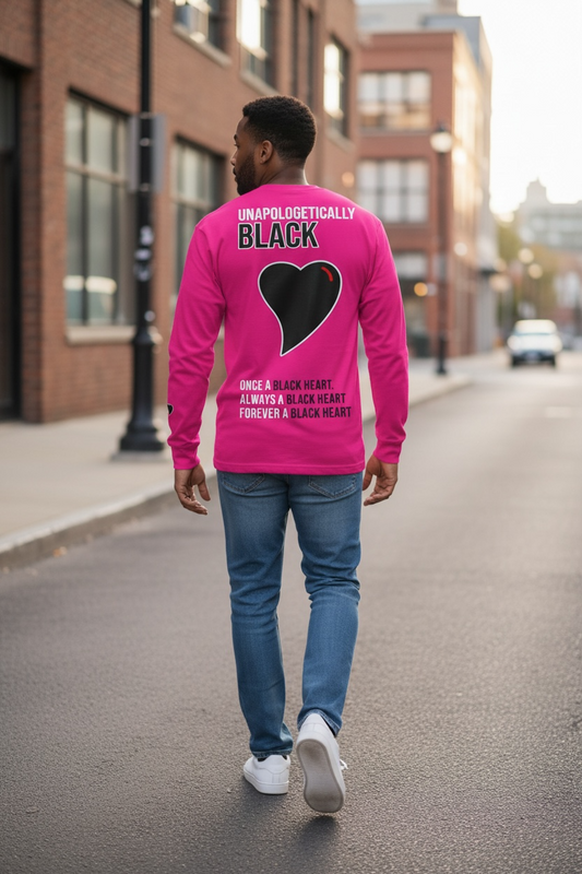 Unapologetically Black -Fuchsia Long Sleeve Tee