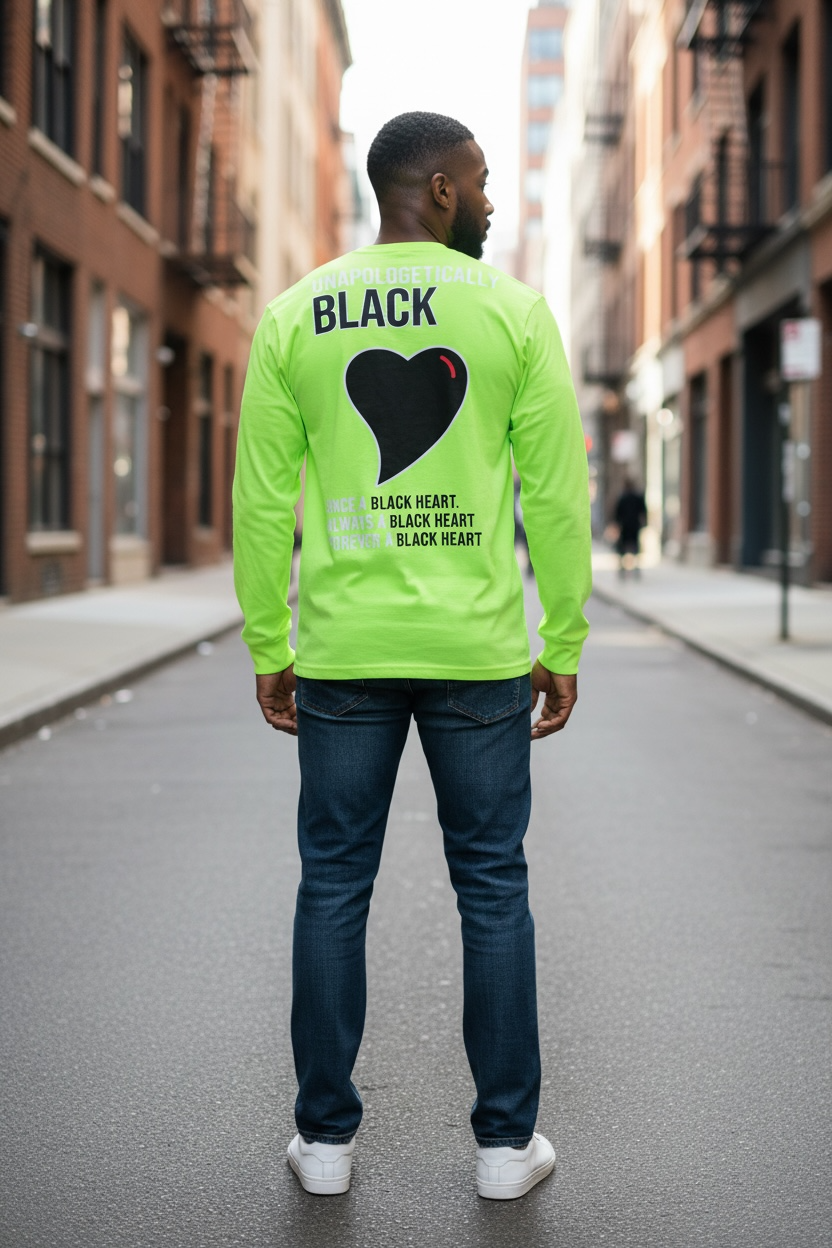 Unapologetically Black -Neon Long Sleeve Tee