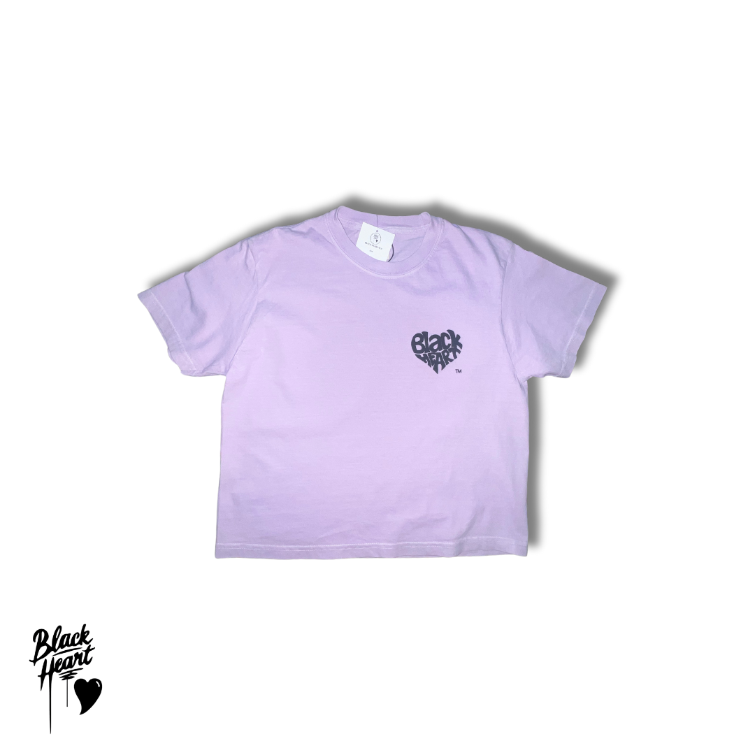 Crop Tee T-Shirt W/ Word Heart Logo