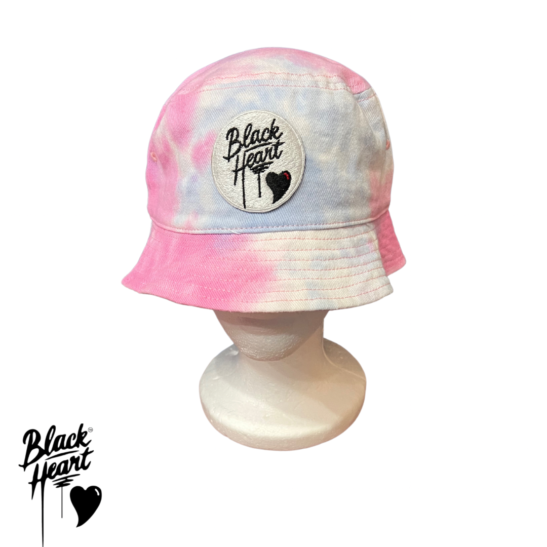 Black Heart Bucket Hats with Classic Logo